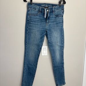 American Eagle Outfitters Women's Light Blue Skinny Jeans